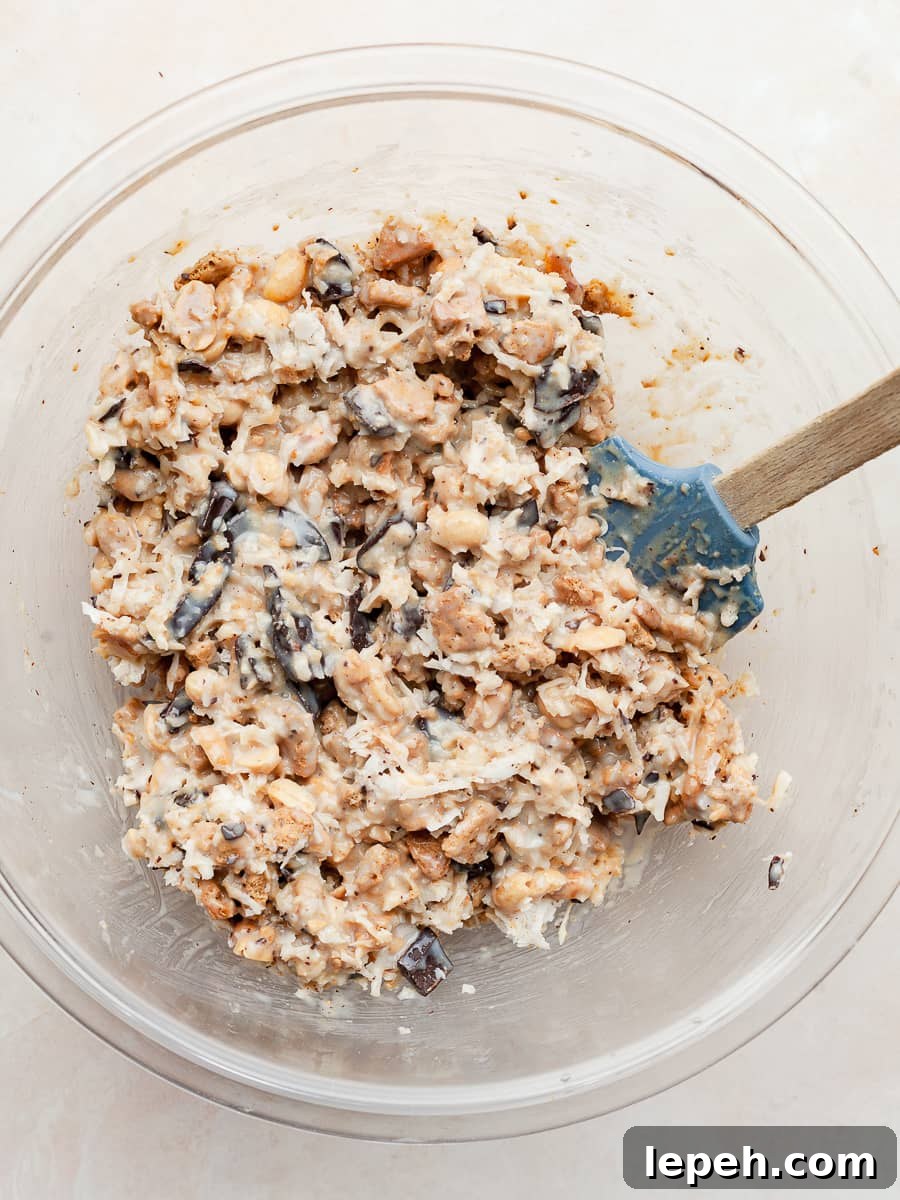 gluten free magic cookie dough in a bowl