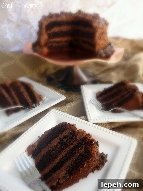 Decorated chocolate cake