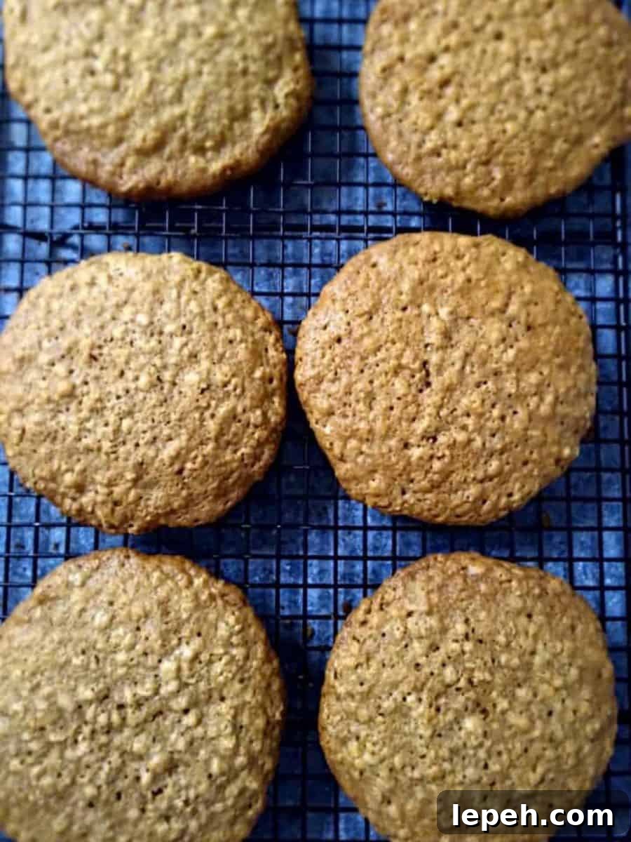 the cookies are cooling on a wire rack.