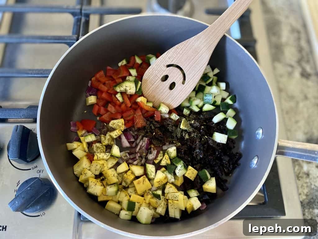 Saute the veggies