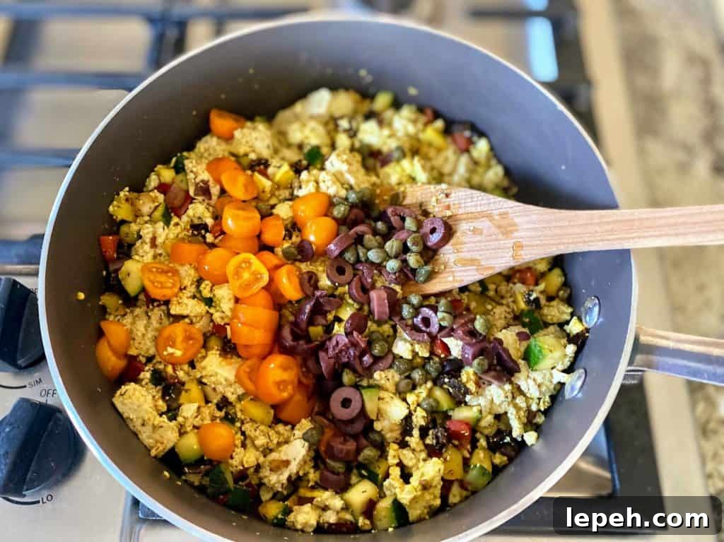 Mediterranean tofu scramble recipe