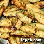 Grilled potato wedges.