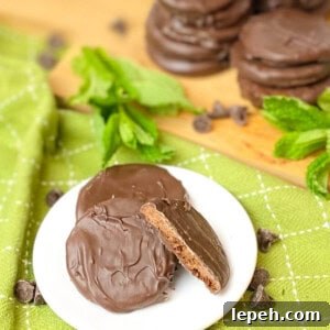 Copycat Girl Scout Thin Mints Cookies.