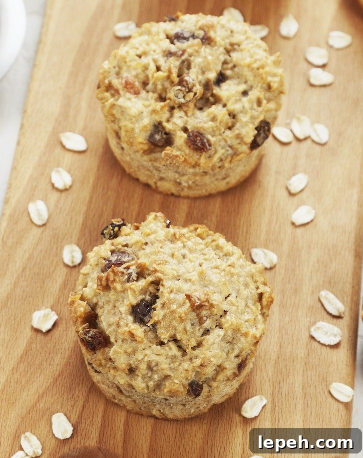 Easy Oatmeal Raisin Muffins Recipe Made With Cake Mix (Your kids will love this quick and easy breakfast or on the go snack idea!)