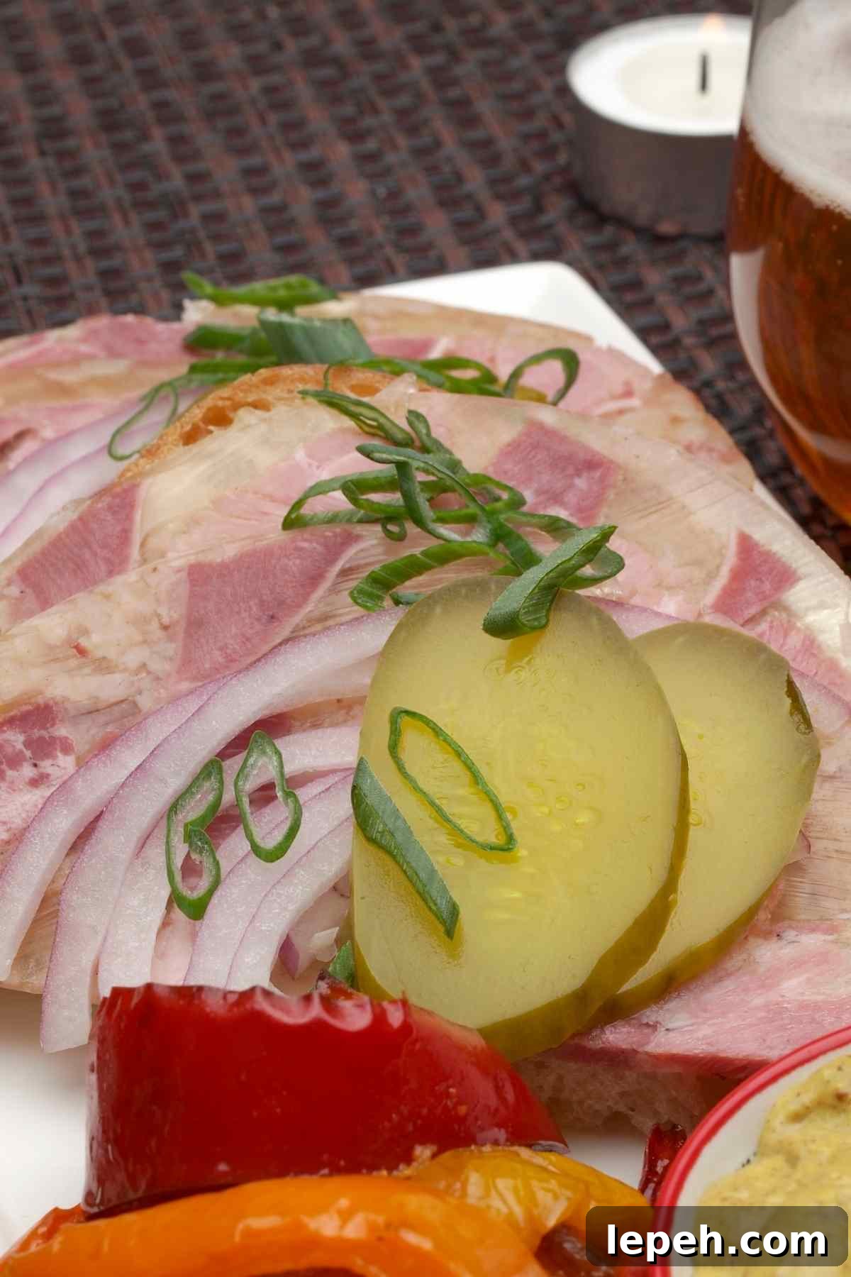The name says it all! If you’re not familiar with Head Cheese, you’re about to be! It’s a European meat jelly made with the head of a pig or calf. However, despite its name - it resembles more of a large sausage or cold-cut terrine. Plus, it contains no dairy at all!