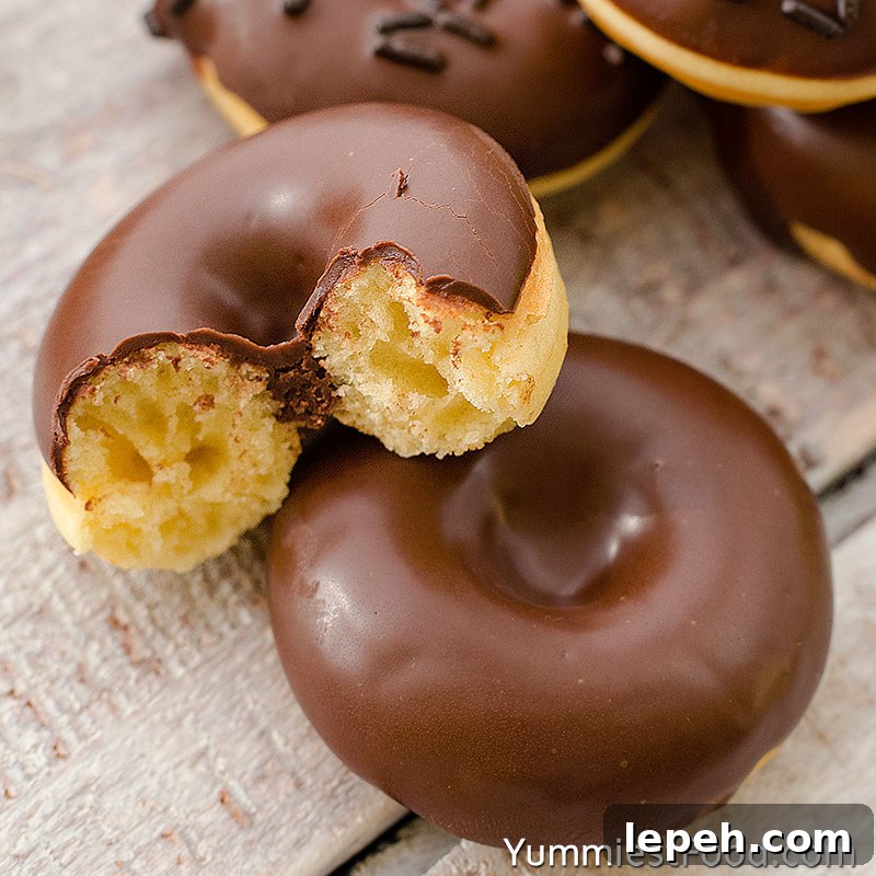 Donuts With Chocolate Topping - Close Up