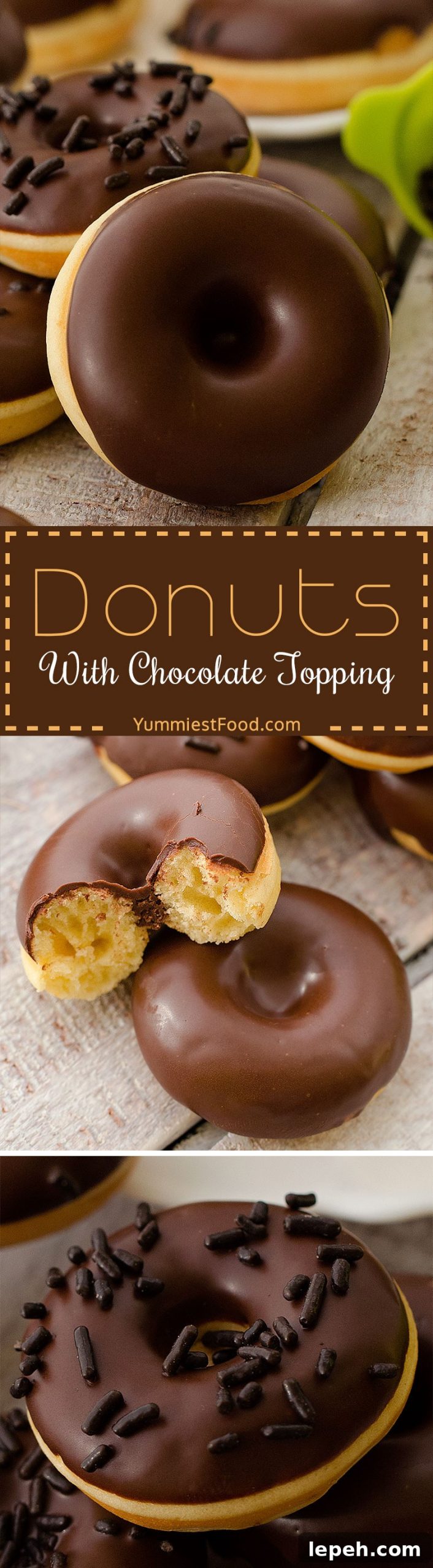 Donuts With Chocolate Topping - Very easy, fantastic, quick, perfectly soft and their smell and taste are incredible