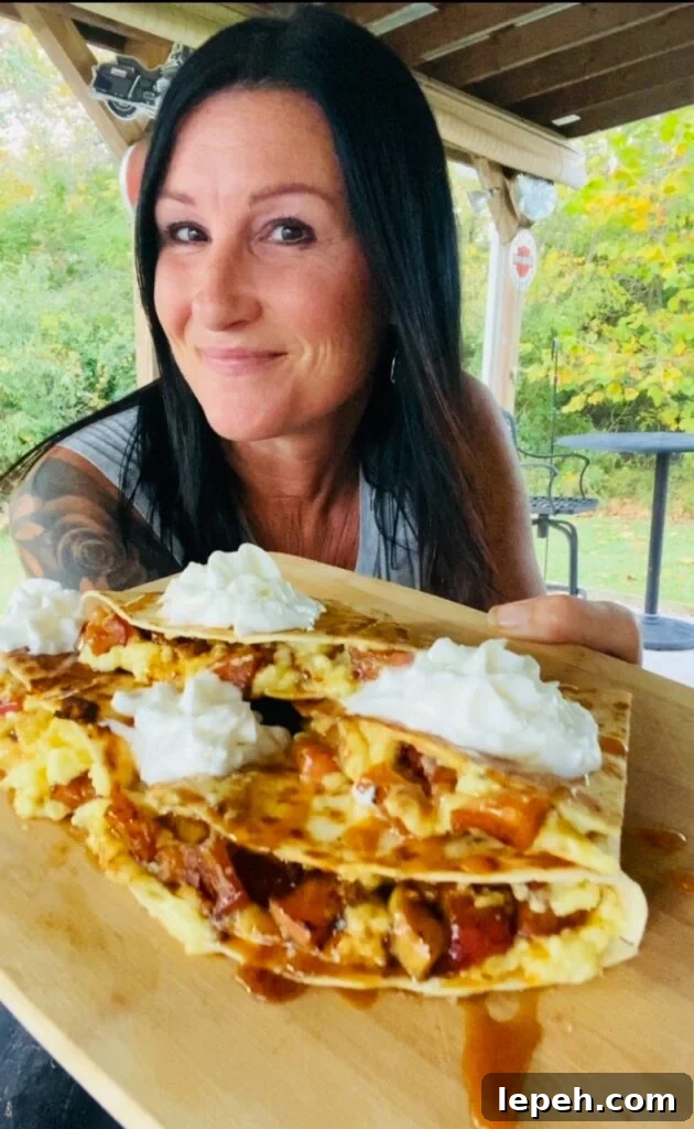 Blackstone Apple Cheesecake Quesadillas