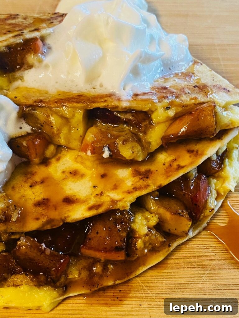 Blackstone Apple Cheesecake Quesadillas