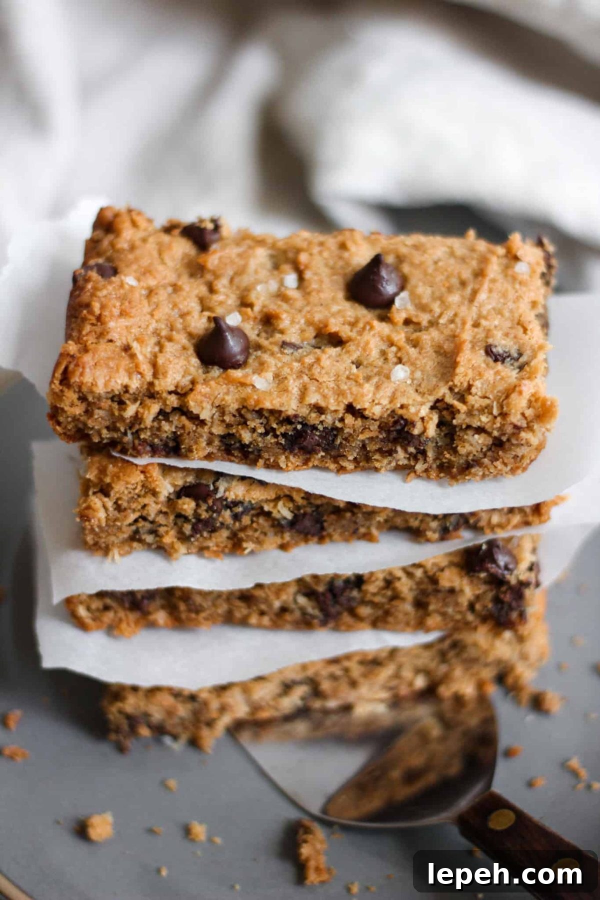 Stack of Healthy Cookie Dessert Bars