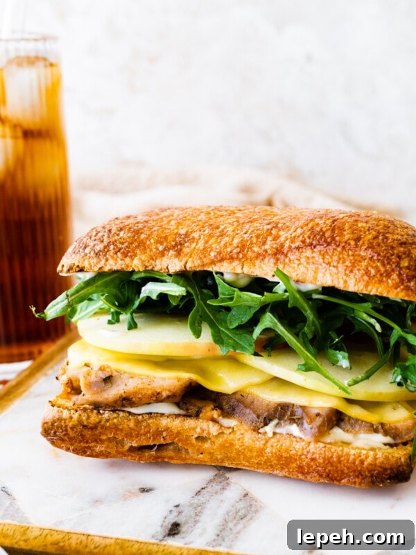 Leftover pork tenderloin sandwich.