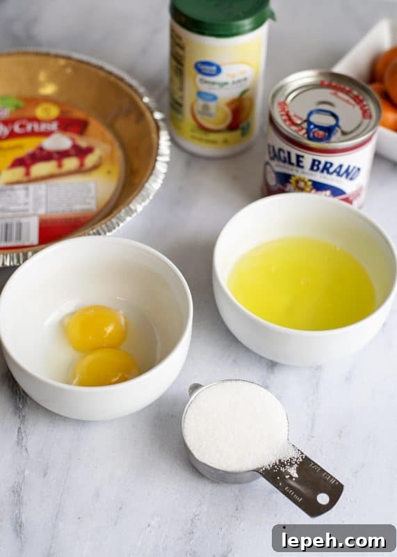 Ingredients For Orange Meringue Pie