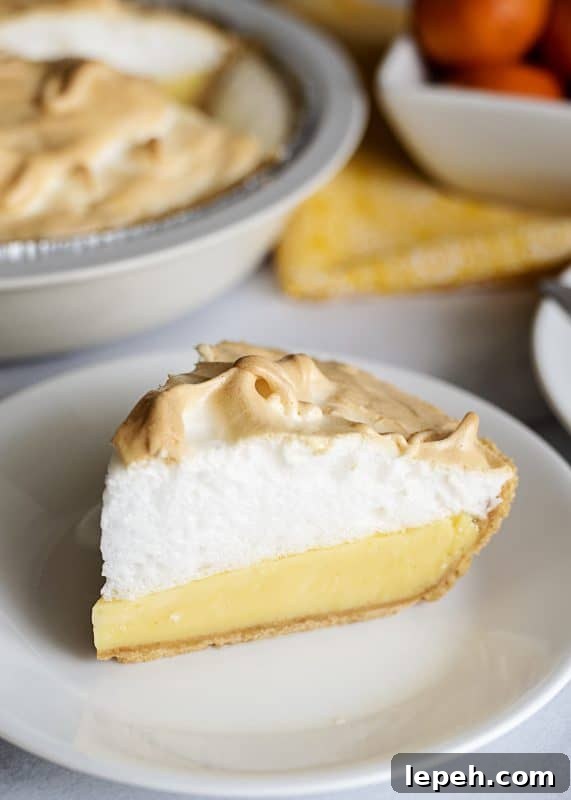 Slice of Orange Meringue Pie