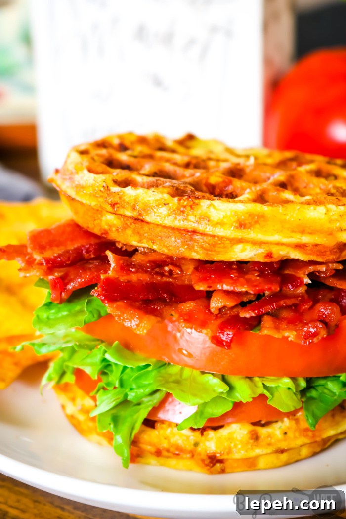 Ranch BLT Chaffle Sandwich
