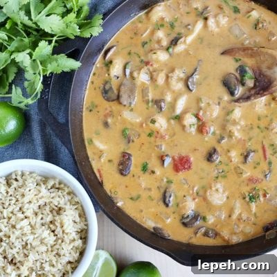 Creamy Red Chili Shrimp Stir Fry