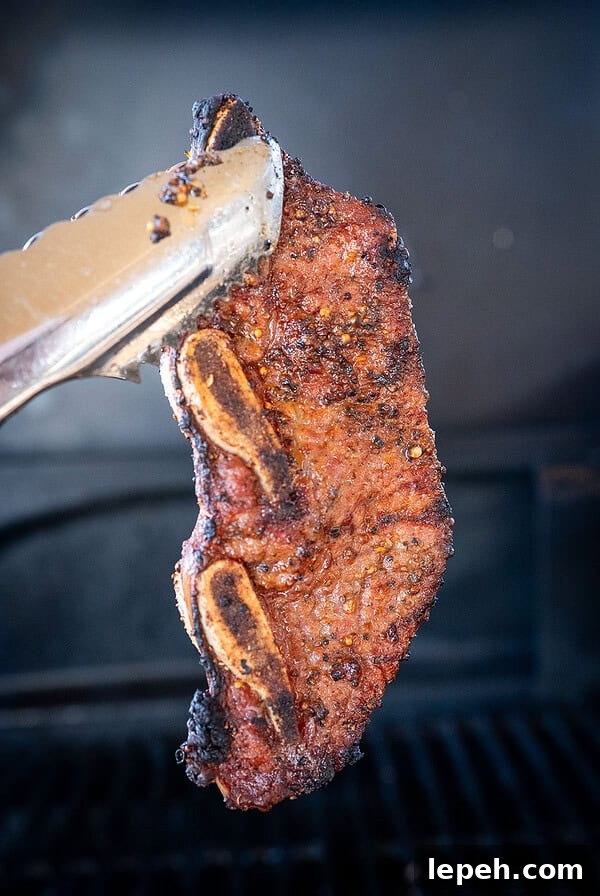 Grilled pastrami short ribs.