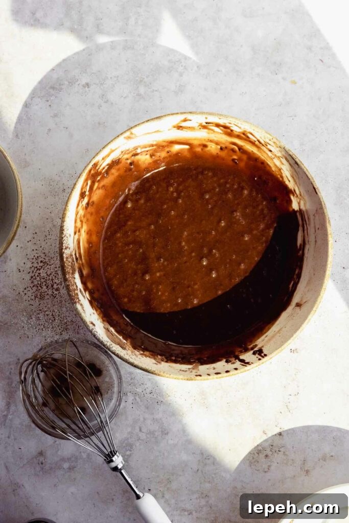 prepared chocolate cupcake batter