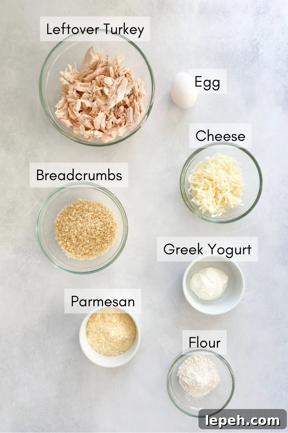 Ingredients to make leftover turkey nuggets.