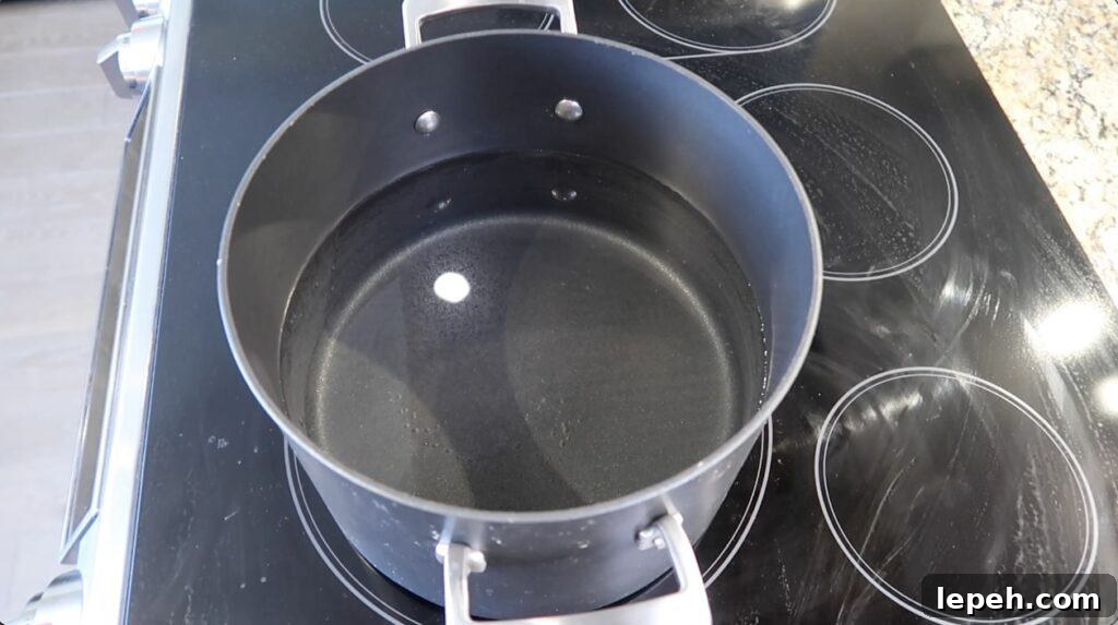 Pot of water on stove