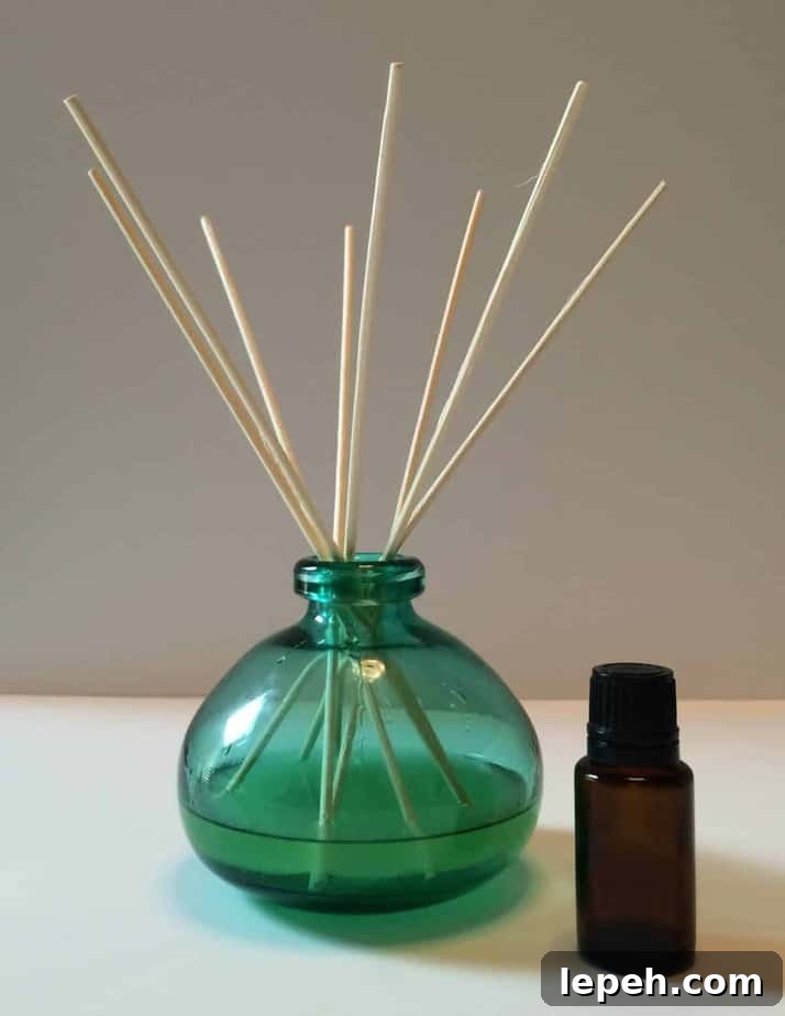 reed diffuser finished