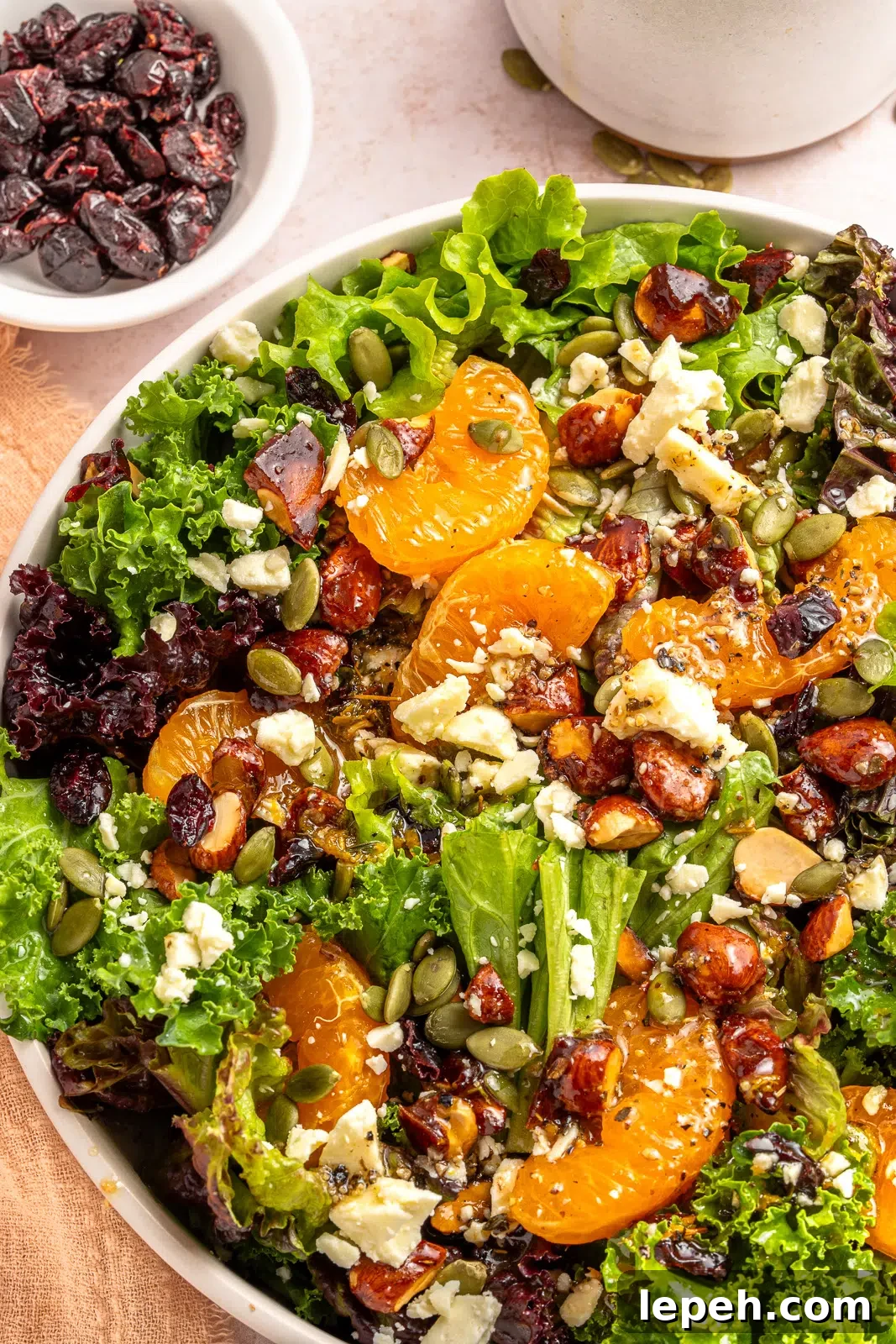 citrus salad in a white bowl