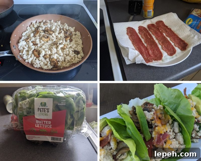 steps for making easy chicken lettuce wraps