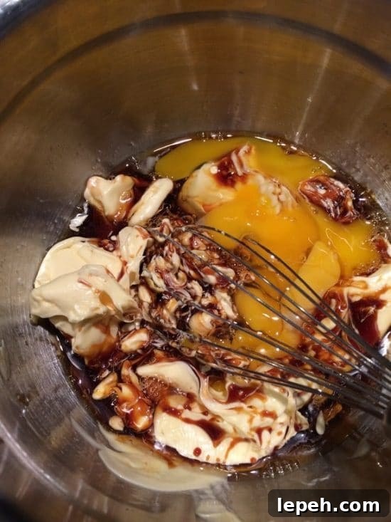 The ginger cookie wet ingredients in a bowl.