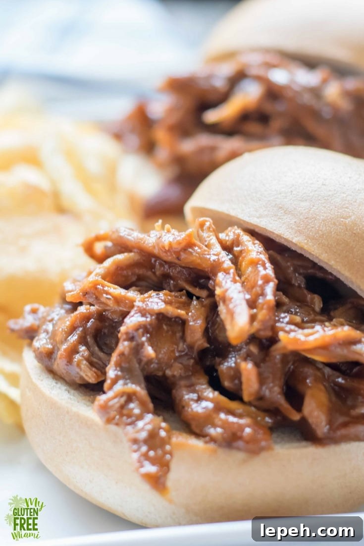 gluten free BBQ Pulled Pork Sandwiches
