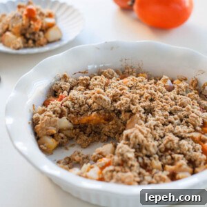 Pear Persimmon Breakfast Crumble | @sweetpotatosoul