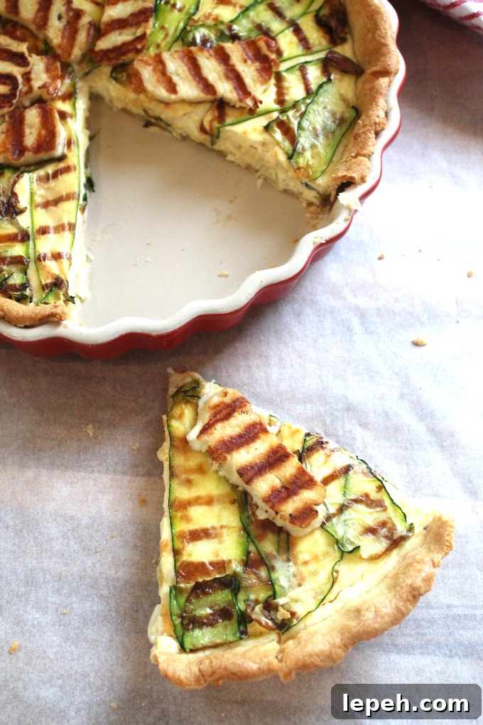 Courgette & Halloumi Tart