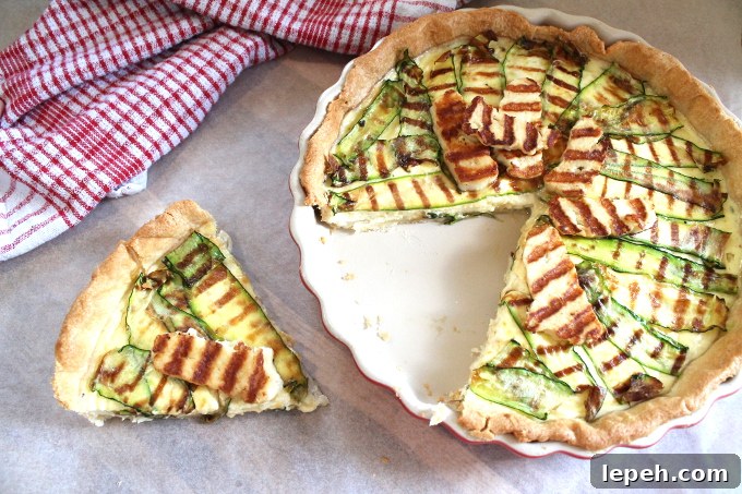 Courgette & Halloumi Tart