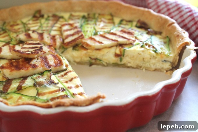 Courgette & Halloumi Tart
