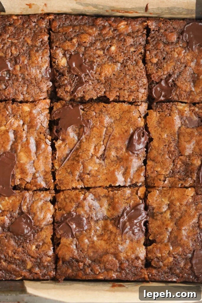 Healthy Oatmeal Chocolate Chunk Cookie Bars