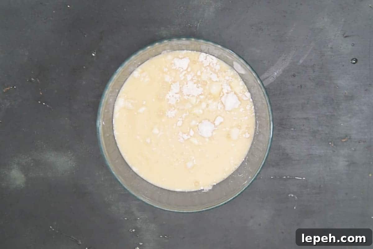 Dry mixture mixed with wet mixture.