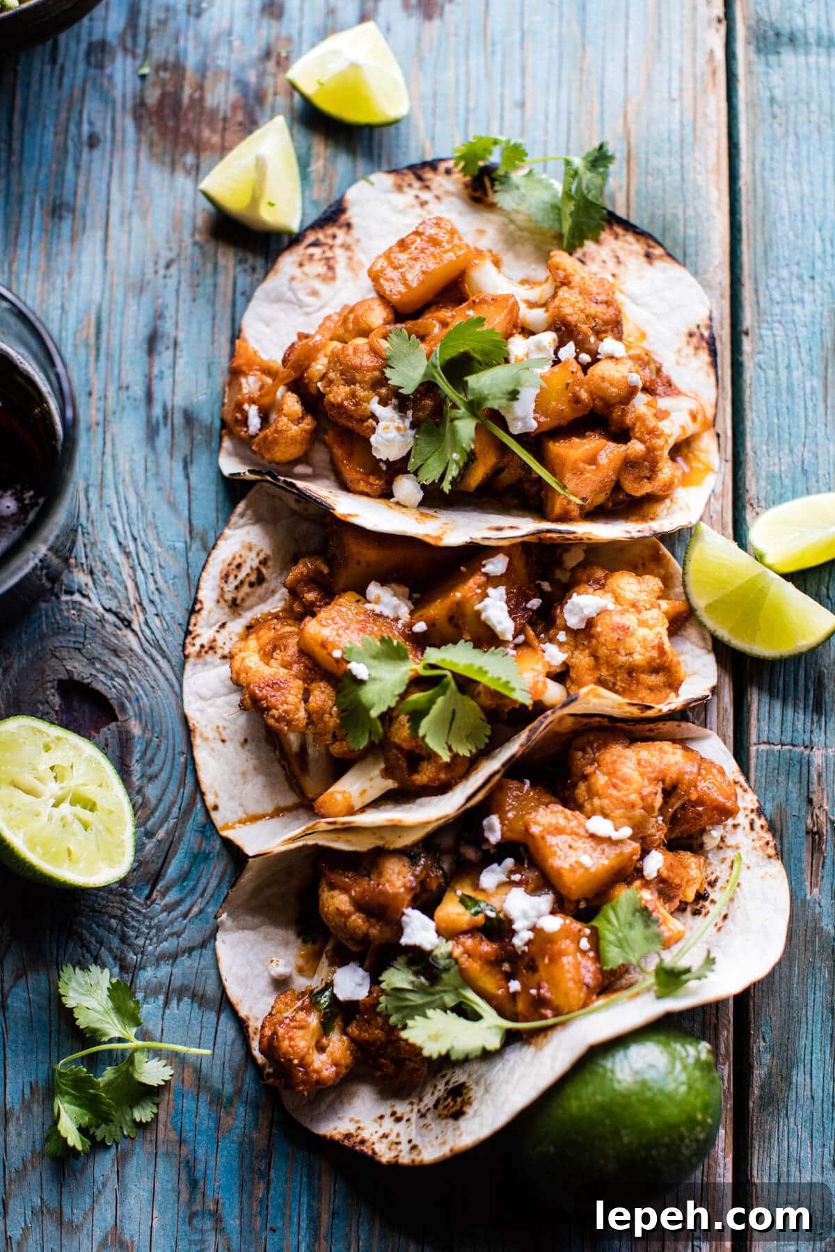 Cauliflower al pastor tacos