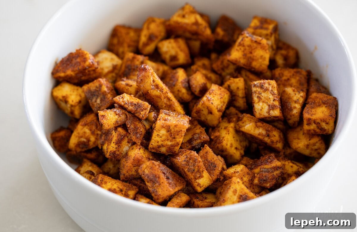 taco seasoned chicken in a bowl. 