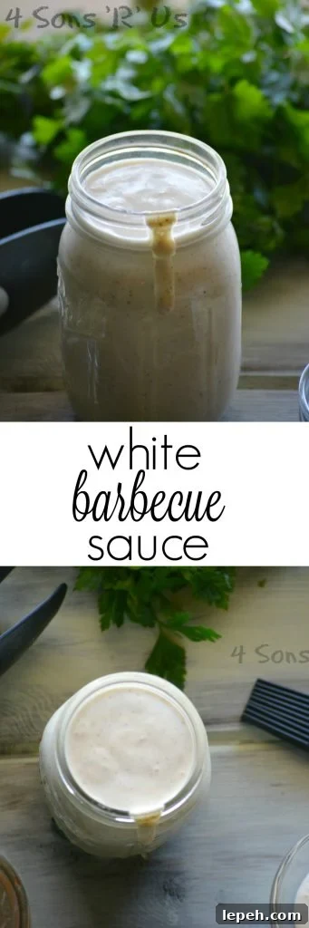 white barbecue sauce collage
