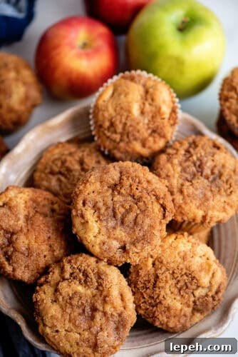 Bowl of apple pie muffins