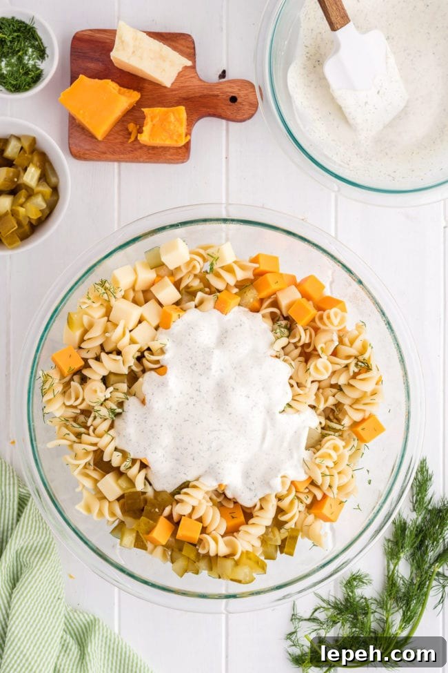 how to make pickle pasta salad step 5