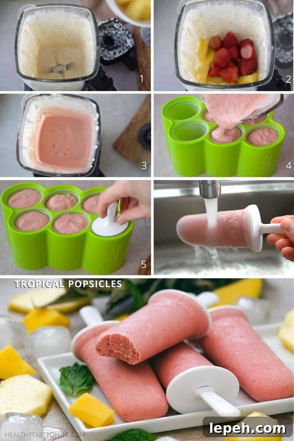 How to make sugar free tropical popsicles.