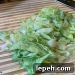 Shredded lettuce