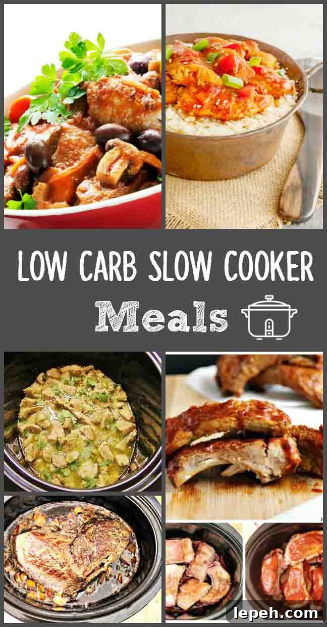 Low Carb Slow Cooker Meals, low carb and gluten free
