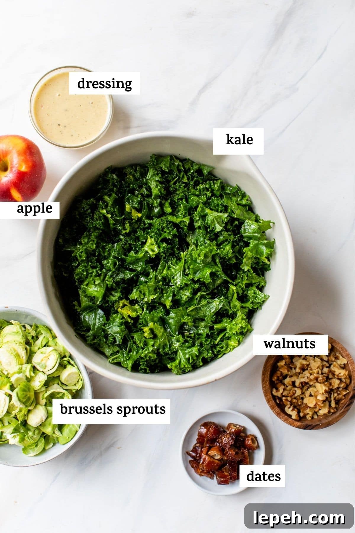 salad ingredients with text overlay