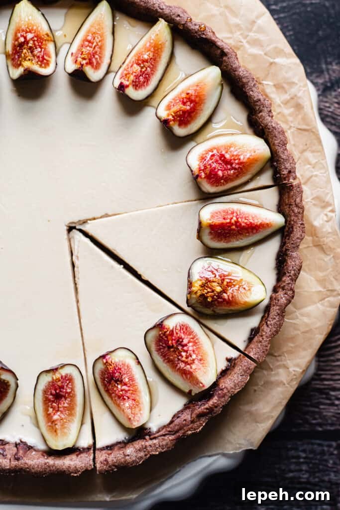 served tart with figs