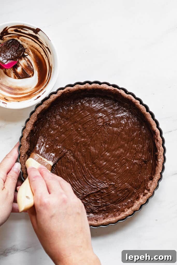 chocolate coated tart shell
