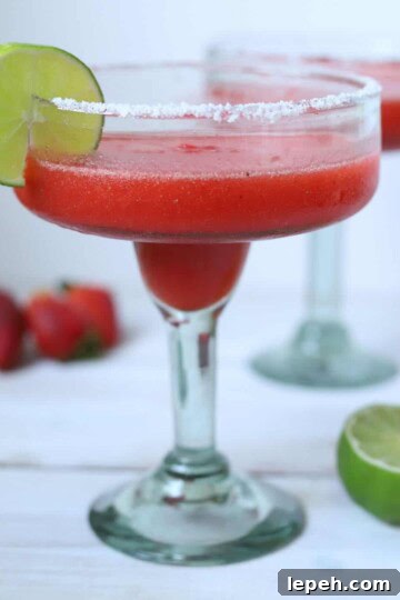 Frozen Strawberry Lime Margaritas