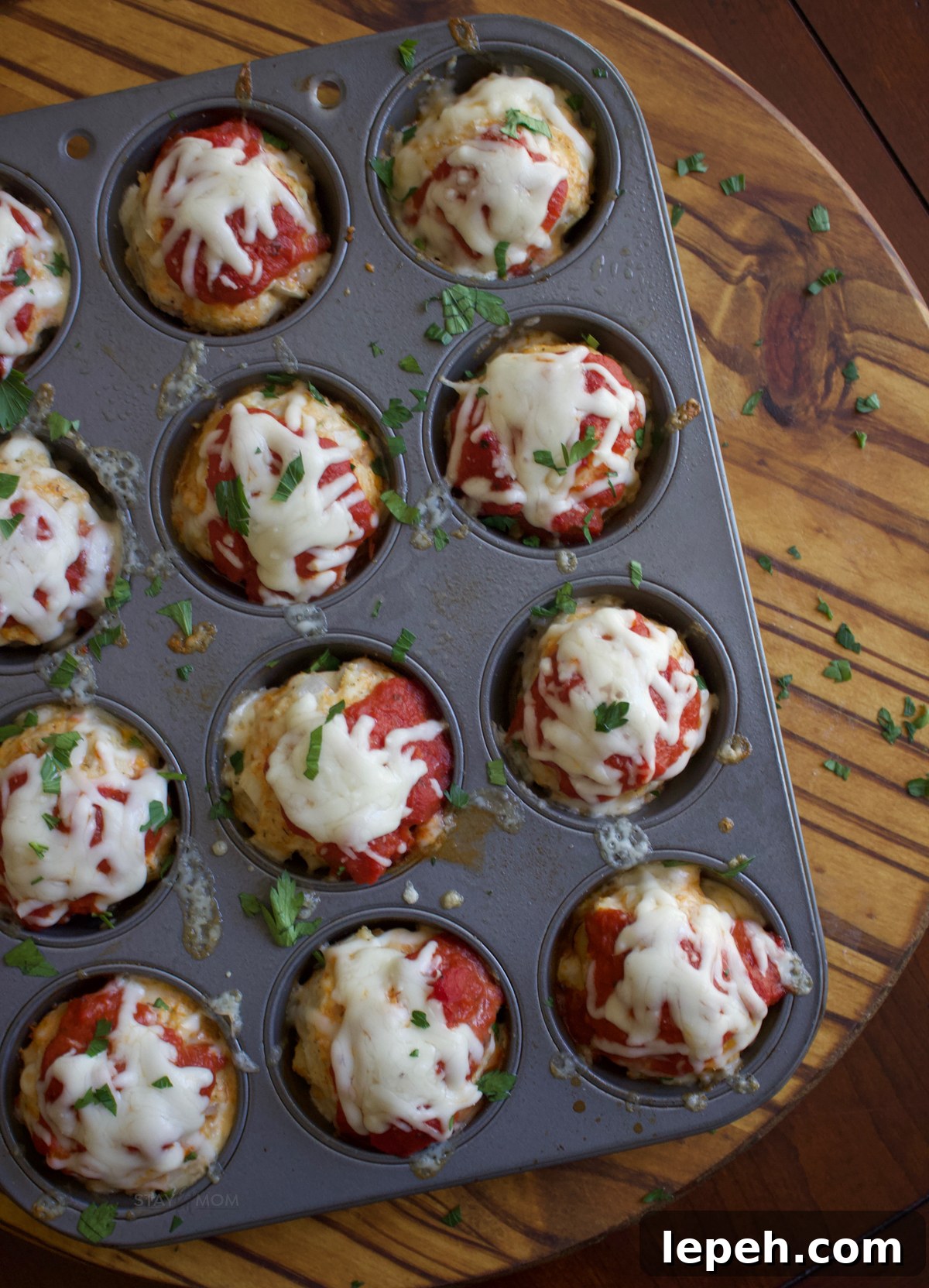 Ingredients for chicken parmesan muffins