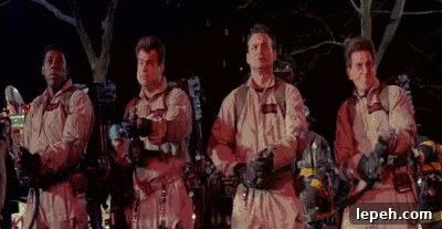 Inflatable Ghostbusters Ecto-1 in yard