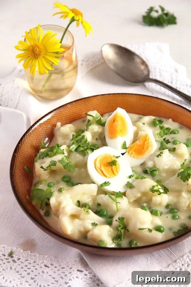 cauliflower in white sauce