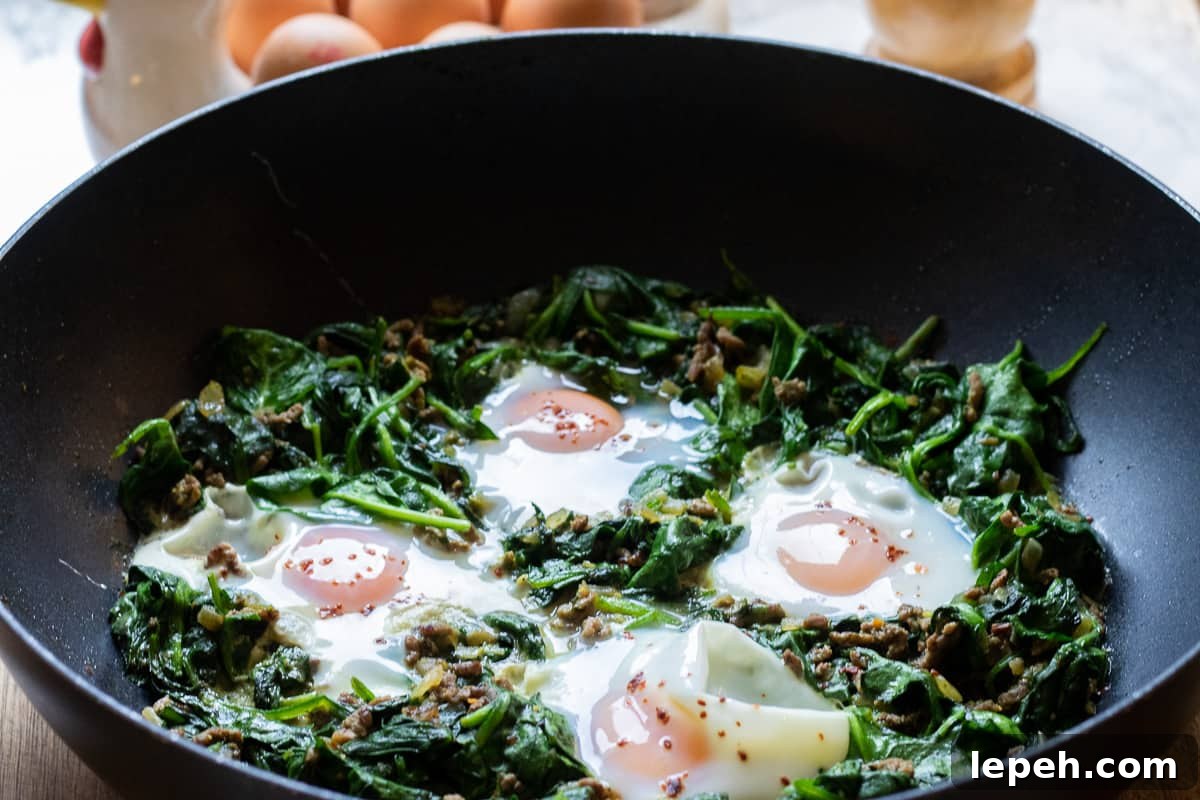spinach with eggs